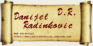 Danijel Radinković vizit kartica